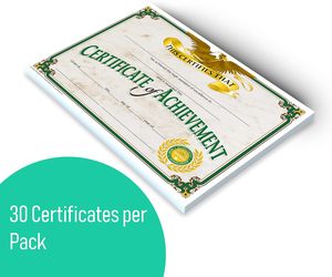 Papier de sécurité à filigrane personnalisable pour certificats de récompense, certificats de réussite, certificats d'élèves et certificats mensuels - Product Image 3
