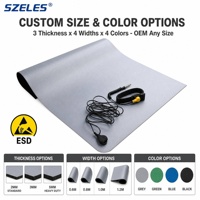 Tapis de protection antistatique ESD 2 couches en caoutchouc vert recyclé épais personnalisé, antidérapant, anti-fatigue, pour table de travail, 1m x 3m, pour salle blanche