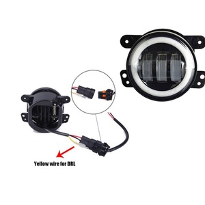 Jiaxingsheng - Faro Antiniebla LED de 4 Pulgadas, 6000 Lm, 55W, con Anillo Halo para Jeep Wrangler, Motocicleta Harley - Product Image 2