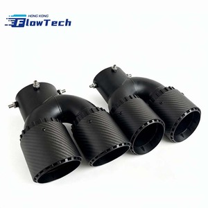 Embouts d'échappement FlowTech Quad en fibre de carbone pour BMW G20 G21 M340i G22 M240i G42 M440i B58, style M Performance en acier inoxydable - Product Image 3