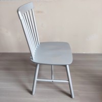 Chaise de salle à manger à dossier de broche événement de mariage chaise windsor en bois chaise de salle à manger design gris en bois massif