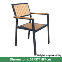 Ensemble de table et de chaises d'extérieur en plastique moderne et durable pour cour, villa, balcon, parc - Meubles combinés imperméables et résistants au soleil