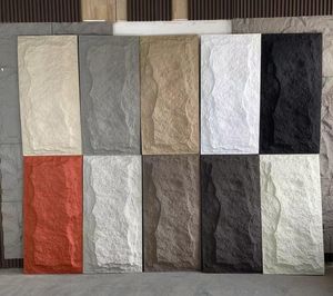 Prix d'usine Revêtement mural en PU Pierre culturelle 3D Champignon Faux panneau mural en pierre pour la décoration murale extérieure et intérieure - Product Image 6