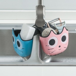 Kitchen Sink Caddy Dish Sponge Holder <b>Bathroom</b> Silicone Sink Faucet Splash Guard Water Catcher <b>Mat</b> Kitchen Sink Organizer - Product Image 3