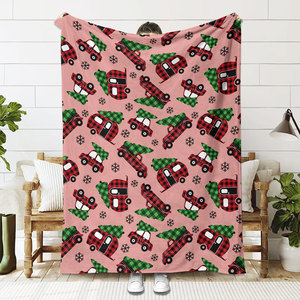 Couverture en flanelle <span class=keywords><strong>polaire</strong></span> Horaldaily de Noël, motif homme en pain d'épices vert, ours, douce, moelleuse, confortable, quatre saisons, portable, personnalisable - Product Image 4