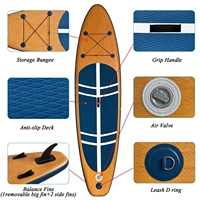 Planche à pagaie gonflable avec logo personnalisable planche à pagaie debout planche de surf unisexe pour jeunes et adultes