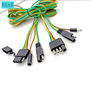 Sae 4 Pin Trailer Wiring Harness 12V 16A Pvc Insulated Copper Conductor Automotive <b>Power</b> <b>Cable</b> For Tail Light Signal - Product Image 4