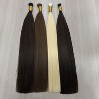 Vente en gros de cheveux humains vierges non traités à 100%, en vrac, lisses, couleur naturelle blonde, extensions de cheveux humains pour tressage