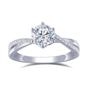 MS-650 2022 Latest Popular Women Gift Fashion Lab Diamond Solitary Ring