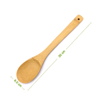 2025 nouveautés ustensiles de cuisine, cuillère de cuisson en bois de bambou bio 12"