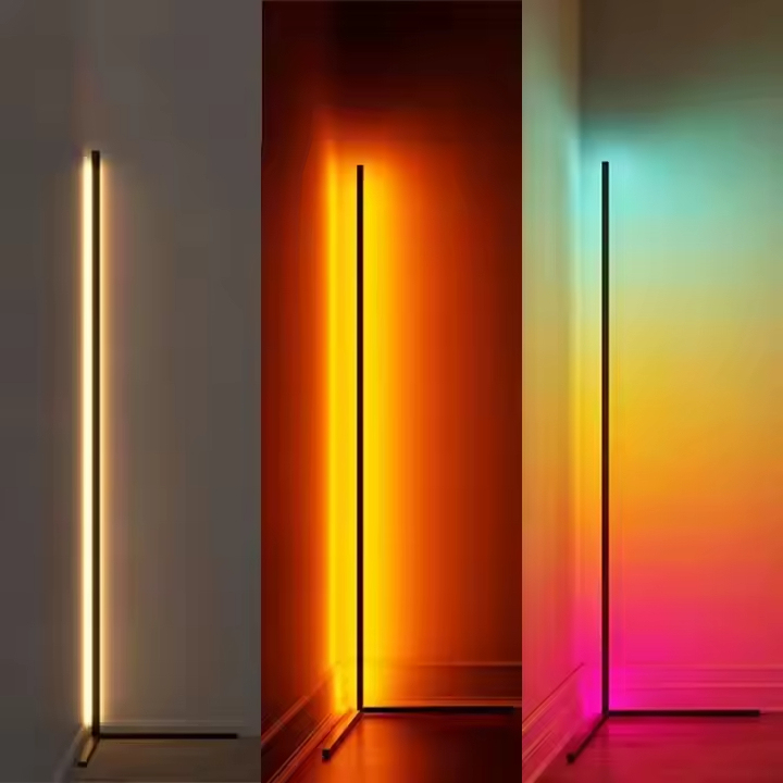 New Smart Control RGB Corner Floor Lamp for Bedroom Indoor LED Light for Hotel Ambiences and Celebrity Live Streaming