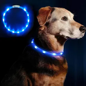 Collare per cani elettrico ricaricabile regolabile impermeabile impermeabile ad alta visibilità