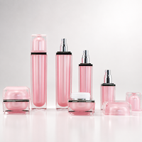 Pot cosmétique carré en acrylique tendance, flacon de 30/60/100/120 ml, emballage rose pour lotion, sérum de soin de la peau 30G/50G