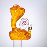 Bouteille de vin créative en verre transparent à haute teneur en borosilicate faite à la main King Cobra Zodiac Snake Decanter Bottle