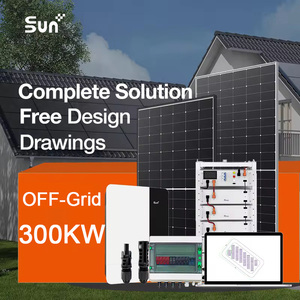Sistema de Almacenamiento de Energía Solar Monocristalina Híbrida Fuera de la Red de 300kW para el Hogar, Batería de Iones de Litio, Solución de Energía Renovable - Product Image 1