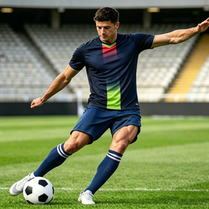 Uniforme de football à dégradé multicolore, maillot de football en mesh respirant, impression de logo personnalisée, kit d'entraînement d'équipe OEM/ODM - Product Image 4