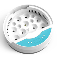 Mini incubateur automatique pour 9 œufs avec lampe à œufs LED et contrôle numérique de la température pour l'éclosion de poulets, canards et cailles