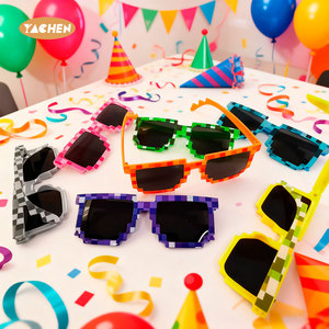 Óculos Pixel Retro Gamer YACHEN em Cores Sortidas para Festas de Aniversário de Crianças e Adultos - Product Image 4