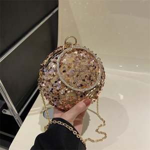 Goldene Glitzer-Strass-Handtasche, Abendclutch für Damen, Damen-Clutch-Handtaschen für Hochzeit/Abschlussball/Black-Tie-Events - Product Image 5