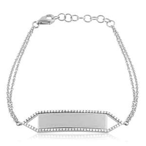Braccialetti Delicati in <span class=keywords><strong>Argento</strong></span> Sterling 925 Placcato Oro Gemnel, Personalizzabili con <span class=keywords><strong>Nome</strong></span>, <span class=keywords><strong>Bracciale</strong></span> a Barra - Product Image 3