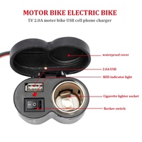 Prise de charge USB étanche 12V 5V pour moto, voiture, bateau