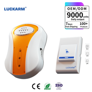 Sonnette de porte sans fil moderne à 32 sonneries, utilisation domestique, portée de 100 m, télécommande, alimentation par batterie, prise secteur, numérique, filaire, appartements - Product Image 1