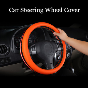 Protection universelle pour volant <span class=keywords><strong>de</strong></span> voiture <span class=keywords><strong>de</strong></span> 13 à 15 pouces, <span class=keywords><strong>noir</strong></span> rose, silicone ultra-épais, housse <span class=keywords><strong>de</strong></span> volant en silicone pour voiture - Product Image 3