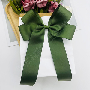 E-ma thuật kỳ nghỉ Grosgrain <span class=keywords><strong>Bow</strong></span> 15cm vàng trắng thường Xanh Pre có dây rõ ràng Twist Tie giáng sinh đóng gói <span class=keywords><strong>Bow</strong></span> cho giỏ mặc quần áo - Product Image 1