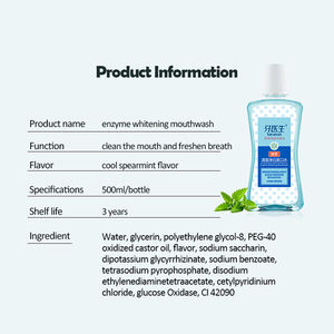 Rince-<span class=keywords><strong>bouche</strong></span> antibactérien sans alcool à faible quantité minimale <span class=keywords><strong>de</strong></span> commande Oral Clean 500ml Usage domestique blanchissant rince-<span class=keywords><strong>bouche</strong></span> - Product Image 5