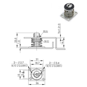 Cerradura de compresión de resorte para puerta, cierre de presión pequeño, XK225 - Product Image 4