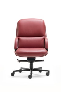 Kiruna Classic <b>Reclining</b> Ergonomic Executive Office <b>Chair</b> Medium Back <b>Leather</b> Finish with Traditional Design Style - Product Image 2