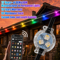 Contrôleur d'application intelligent, lumière de point pixel RGBW de 30 mm, pierre précieuse, IP68, lumières de Noël extérieures permanentes pour la décoration de la maison