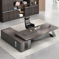 Bureau de direction moderne de luxe avec armoire Table de travail en bois de haute qualité Mobilier de bureau Design modulaire