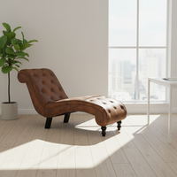 Fauteuil de salon moderne en velours avec chaise longue en bois pour la maison, le bureau ou le salon, idéal pour la détente