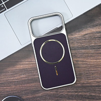Étui étanche antichoc en similicuir Zeniqeen Business pour 17/17 Pro Max/17 Air, compatible avec la charge sans fil, couleur unie