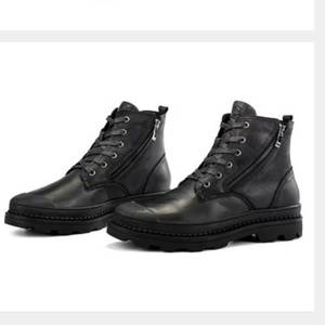 Nouvelles bottes montantes pour hommes automne-hiver - Style britannique vintage, finition vieillie, grande taille, semelle plateforme et chaudes - Product Image 6