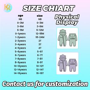 Kerui Baby <strong>Clothes</strong> Custom Logo Newborn Baby <strong>Girls</strong> <strong>Boys</strong> Bodysuit Winter Jumpsuit Solid Bear Ear Kids <strong>Clothes</strong> Hoodie Rompers Set - Product Image 2
