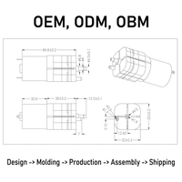 Micro-pompe à air 6W 5000 tr/min 140 kPa à diaphragme 88g pour tensiomètre portable Module OEM