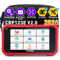 Launch CRP123E V2.0 Herramienta de diagnóstico automotriz de cuatro sistemas con 7 reinicios Escáner OBD2 libre de por vida