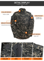 Veste et pantalon de combat, costume tactique formel, uniforme camouflage urbain numérique