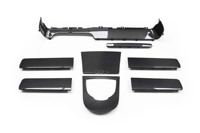 Kit de garnitures intérieures en fibre de carbone forgée W464 pour Mercedes-Benz Classe G AMG G63, garnitures de panneaux de porte et de tableau de bord en carbone, remplacement, 8 pièces
