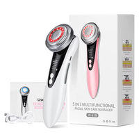 Masseur facial électrique portatif avec fonctions anti-rides, raffermissant la peau, lifting du visage et nettoyage en profondeur, compatible avec les prises AU/US