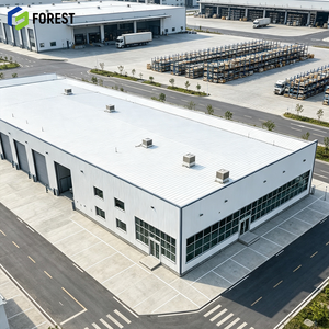 Structure en acier préfabriquée à haute capacité de charge, entrepôt commercial, grande clarté, structure modulaire à ossature lourde - Product Image 1
