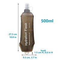 Gourde d'hydratation sans BPA 150ml 250ml 500ml, bouteille d'eau pliable, gourde souple pliable en TPU pour le camping et les voyages