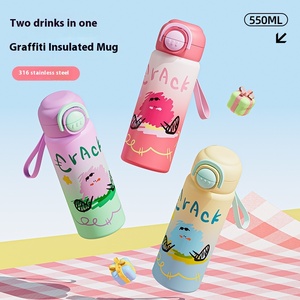 Tazas aisladas <span class=keywords><strong>de</strong></span> <span class=keywords><strong>dibujos</strong></span> <span class=keywords><strong>animados</strong></span> <span class=keywords><strong>de</strong></span> alto nivel <span class=keywords><strong>de</strong></span> apariencia personalizadas, tazas dobles anticaída <span class=keywords><strong>de</strong></span> acero inoxidable 316, tazas para estudiantes - Product Image 1