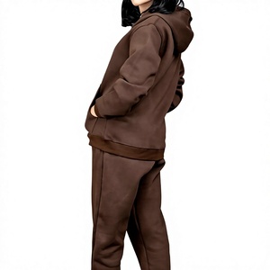 Survêtement zippé personnalisé pour femmes, en molleton de coton, pour marques de boutiques américaines, faible quantité minimum de commande. - Product Image 6