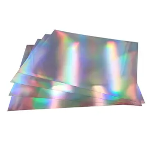 Custom Hologramm Regenbogen Folie PVC Blätter für Kunststoff Visitenkarten