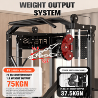 Machine Smith multifonctionnelle tout-en-un pour la maison : Power Rack, Squat Rack, Cable Crossover