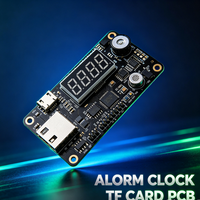 Horloge Réveil Personnalisée avec Carte TF, Circuit Imprimé, Assemblage SMT PCBA pour Horloge Réveil Numérique, Module Lecteur Audio