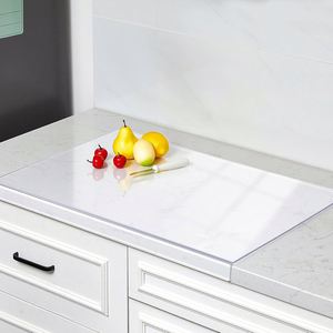 Custom Size Eco-Friendly Clear Frosted PP <b>Acrylic</b> Stocked Rectangle Cutting Board Large Countertop Protector Counter Lip Made - Product Image 1